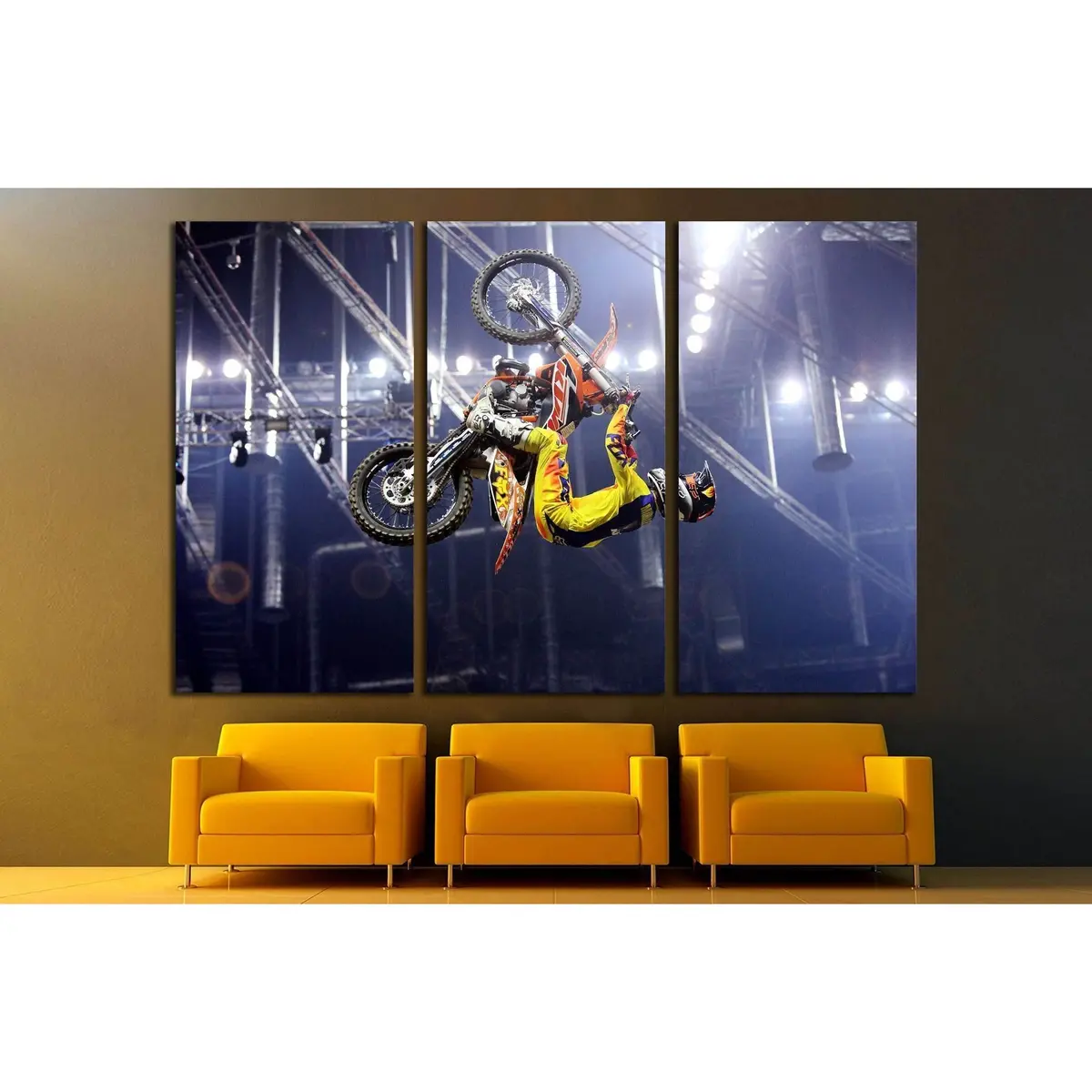 Show Announcing World Championship In Fmx - Diverse Jump Of The Night In Cracow №2481 Ready To Hang Canvas Print 5