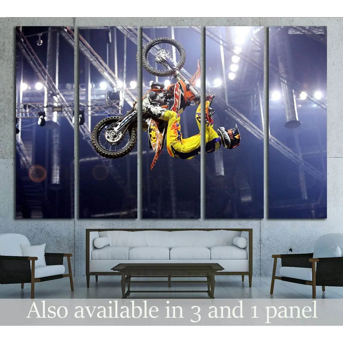 FMX World Championship Cracow Jump Night #2481 Canvas Wall Art – Ready to Hang