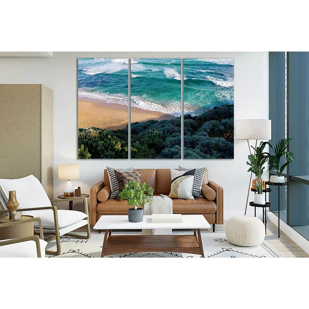 Shrub Shore And Ocean №Sl162 Ready To Hang Canvas Print 5