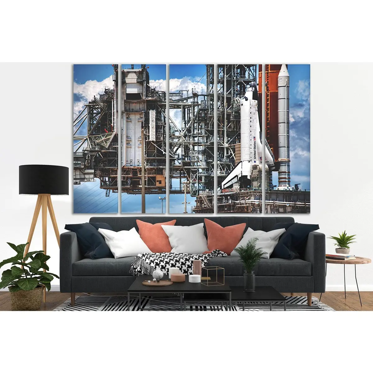 Space Shuttle Pre-Launch Artwork №SL973 – Ready-to-Hang Canvas Wall Decor - Image 3