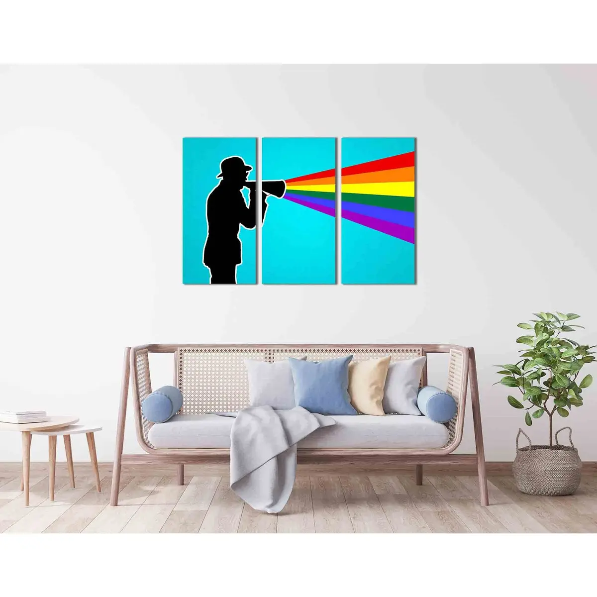 Silhouette Of A Man №2124 Ready To Hang Canvas Print 5