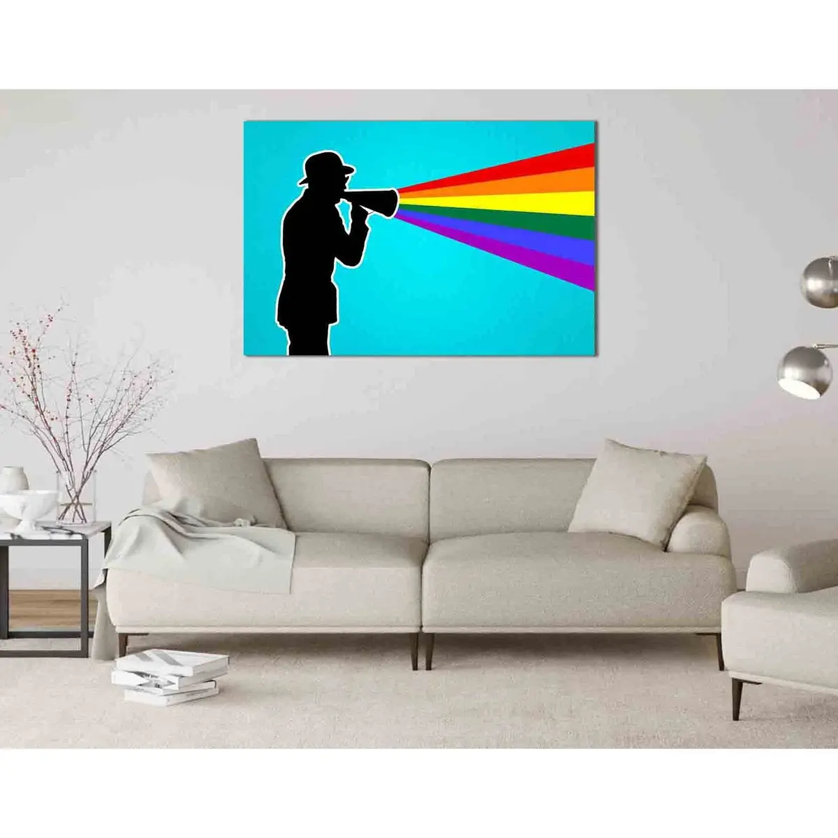 Silhouette Of A Man №2124 Ready To Hang Canvas Print 1