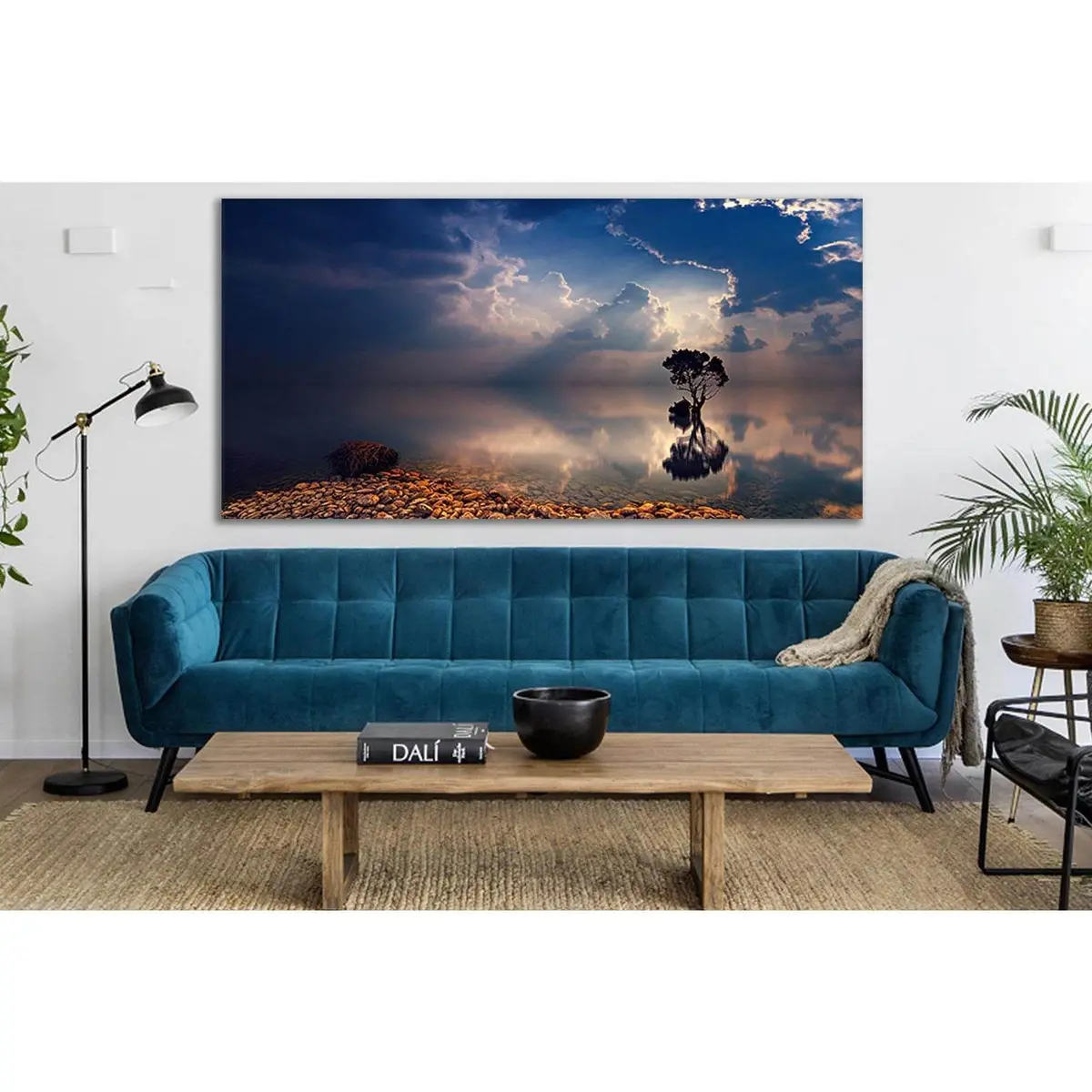 Silhouette Tree In Water At Sunset №Sl807 Ready To Hang Canvas Print 2
