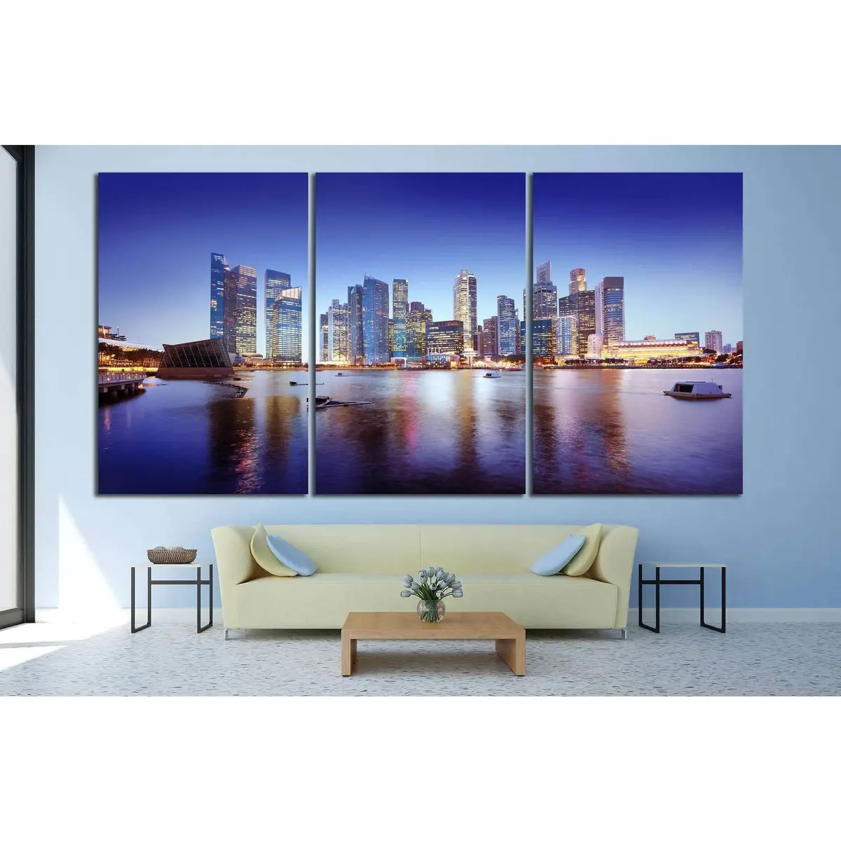 Singapore Cityscape №1147 Ready To Hang Canvas Print 2