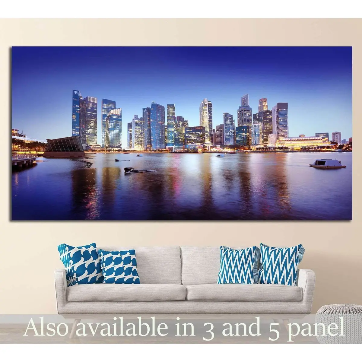 Singapore Cityscape №1147 Ready To Hang Canvas Print 1