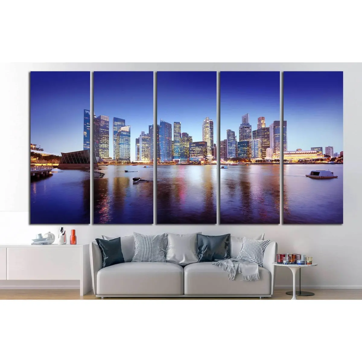 Singapore Cityscape №1147 Ready To Hang Canvas Print 3