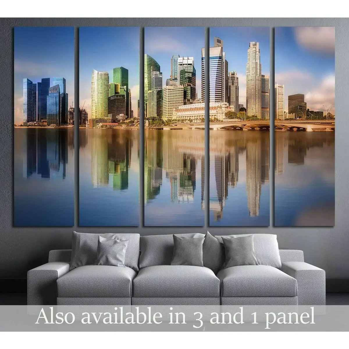 Marina Bay Singapore Skyline Canvas Art Print #2719