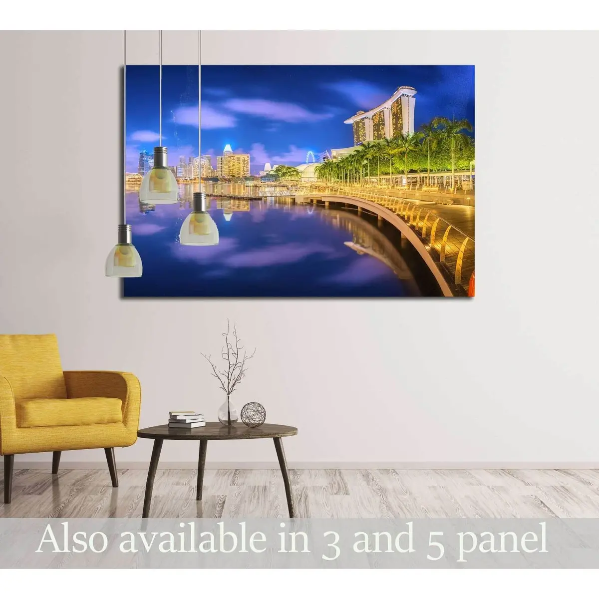 Singapore Skyline And View Of Skyscrapers On Marina Bay №2988 Ready To Hang Canvas Print 1
