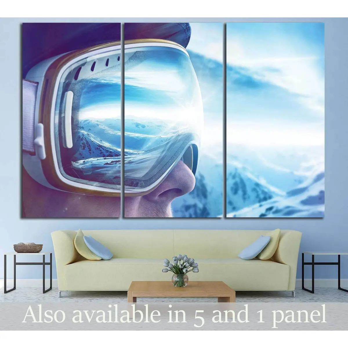 Skier №185 Ready To Hang Canvas Print 5