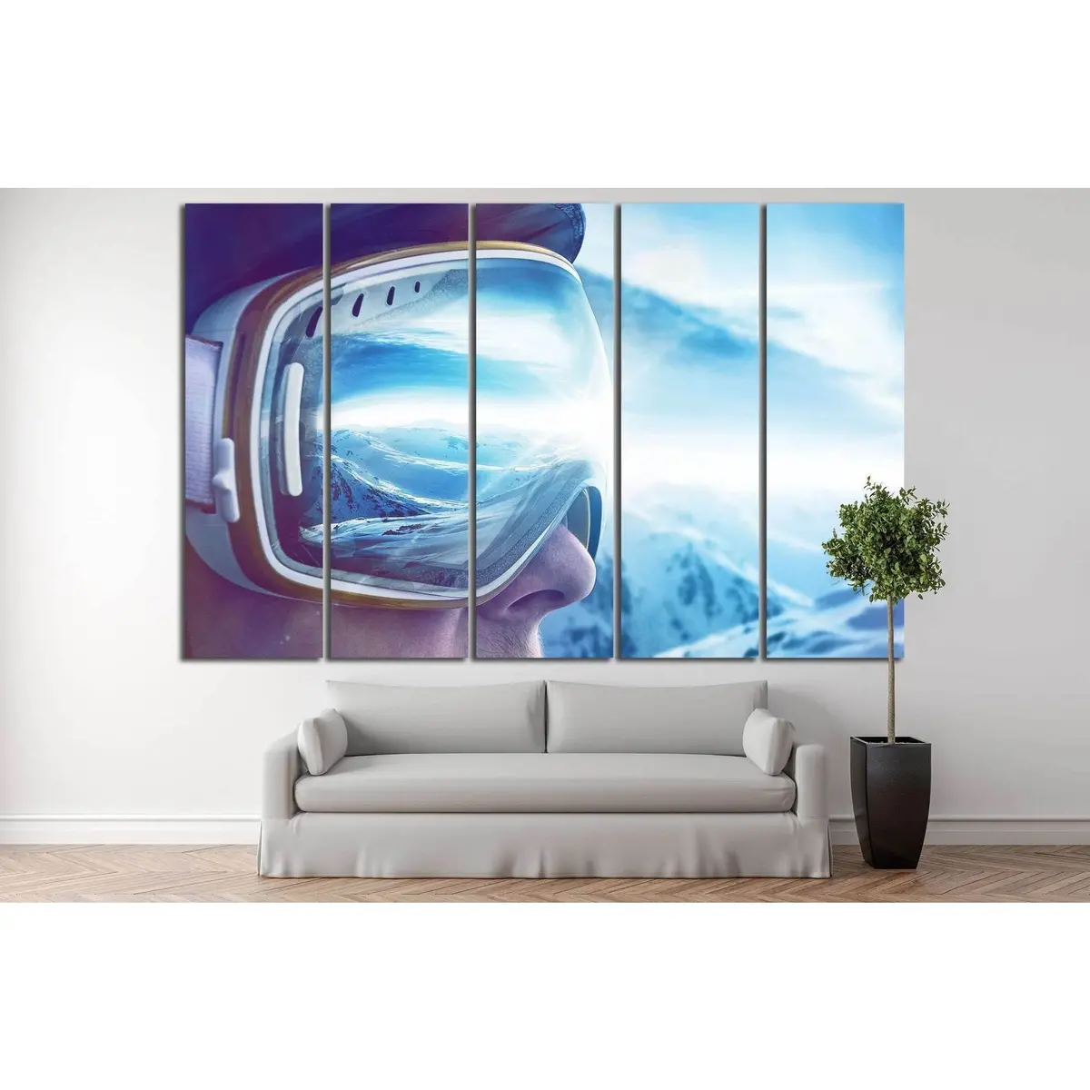 Skier No. 185 Premium Ready-to-Hang Canvas Art - Image 3