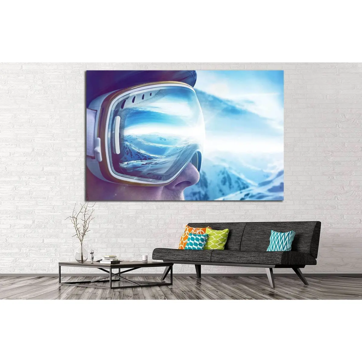 Skier №185 Ready To Hang Canvas Print 3