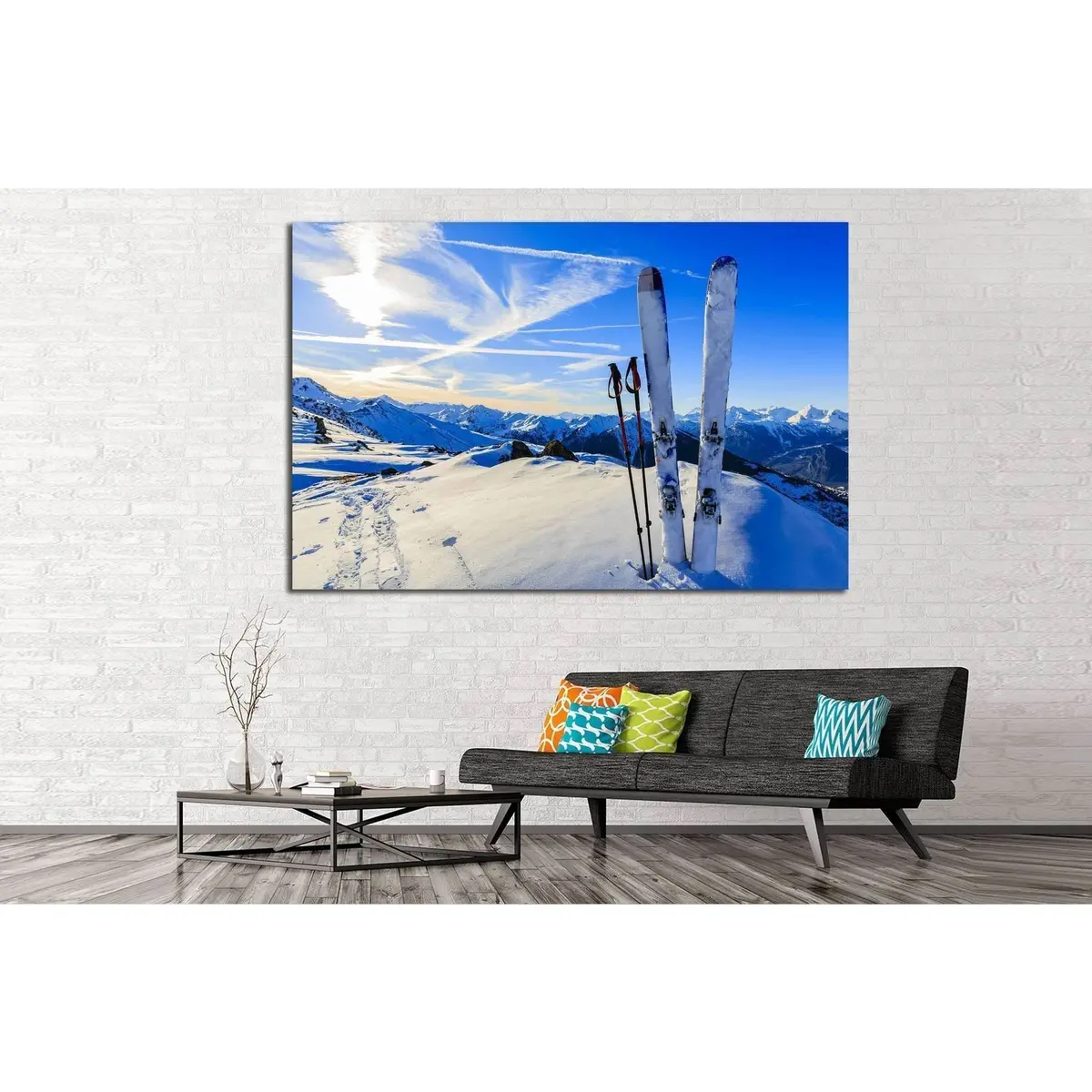 Skiing №184 Ready To Hang Canvas Print 3