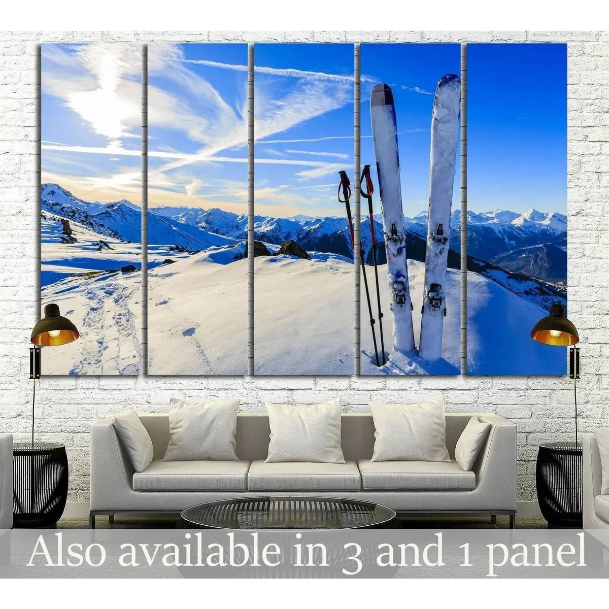 Skiing №184 Ready To Hang Canvas Print 1