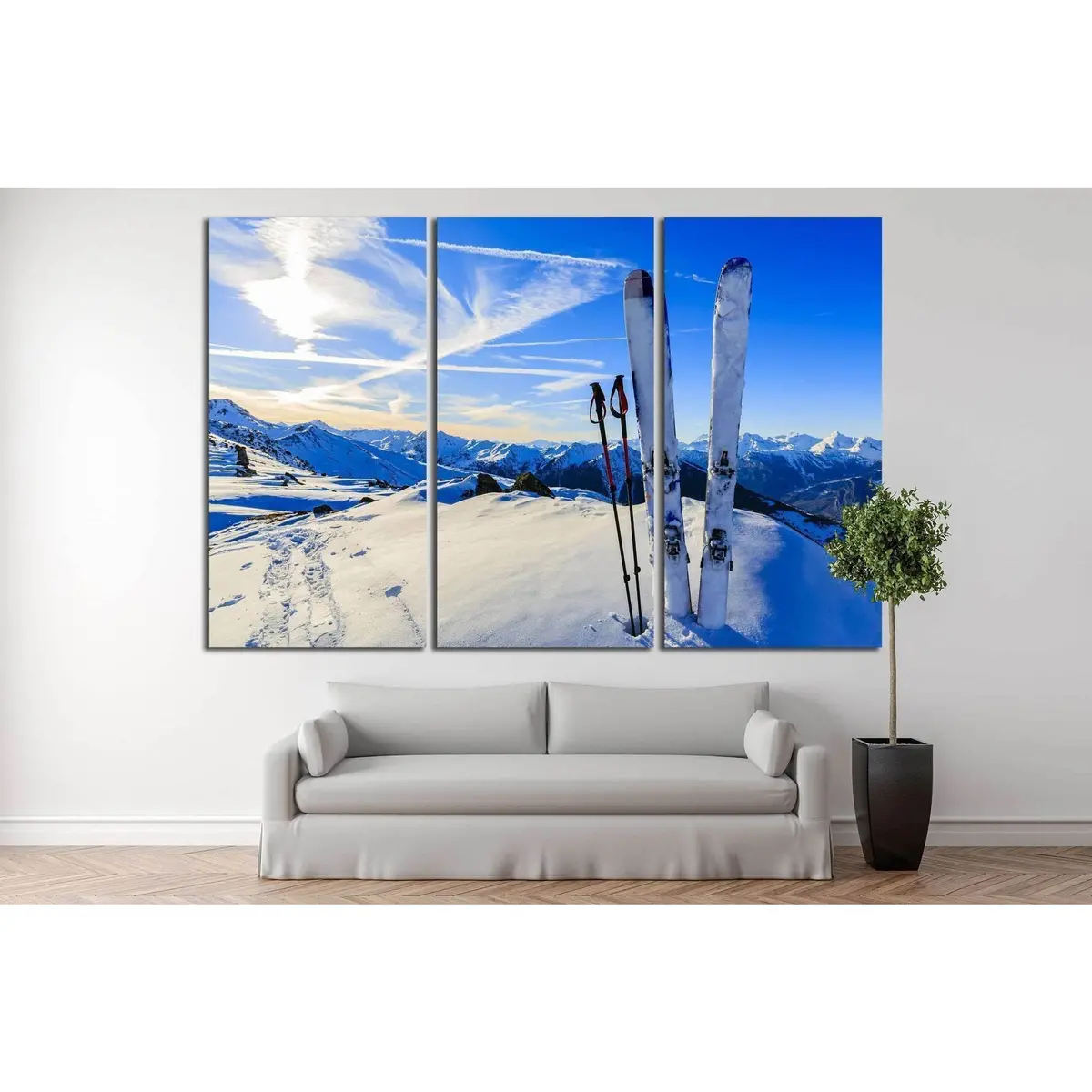 Skiing №184 Ready To Hang Canvas Print 2