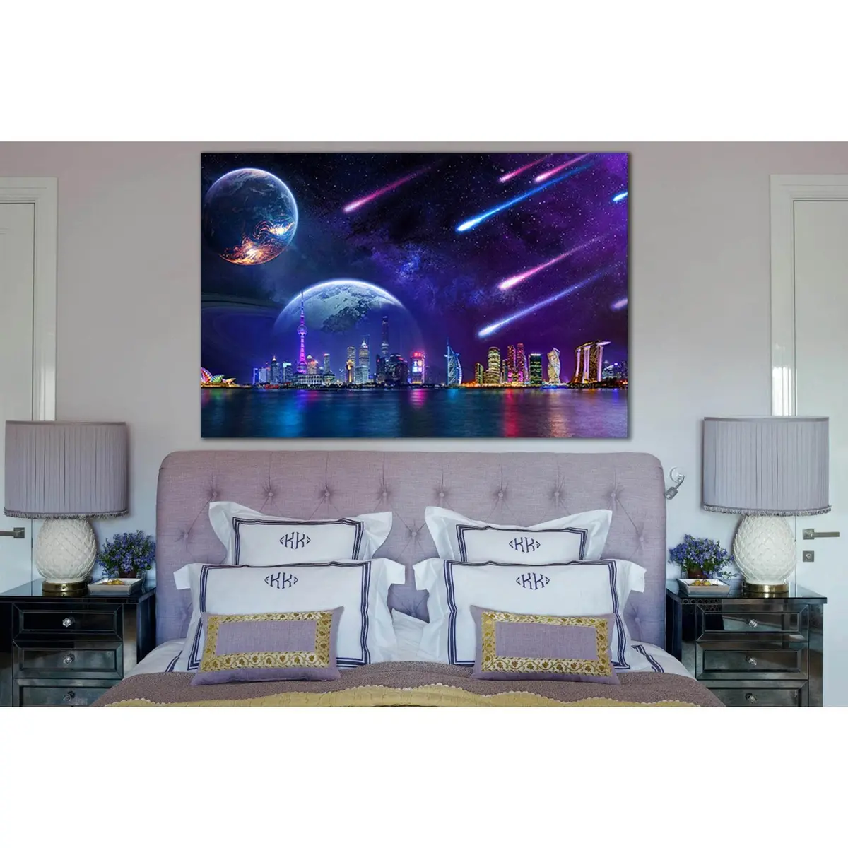 Skyline Cityscapes Fantasy Art №Sl1454 Ready To Hang Canvas Print 1