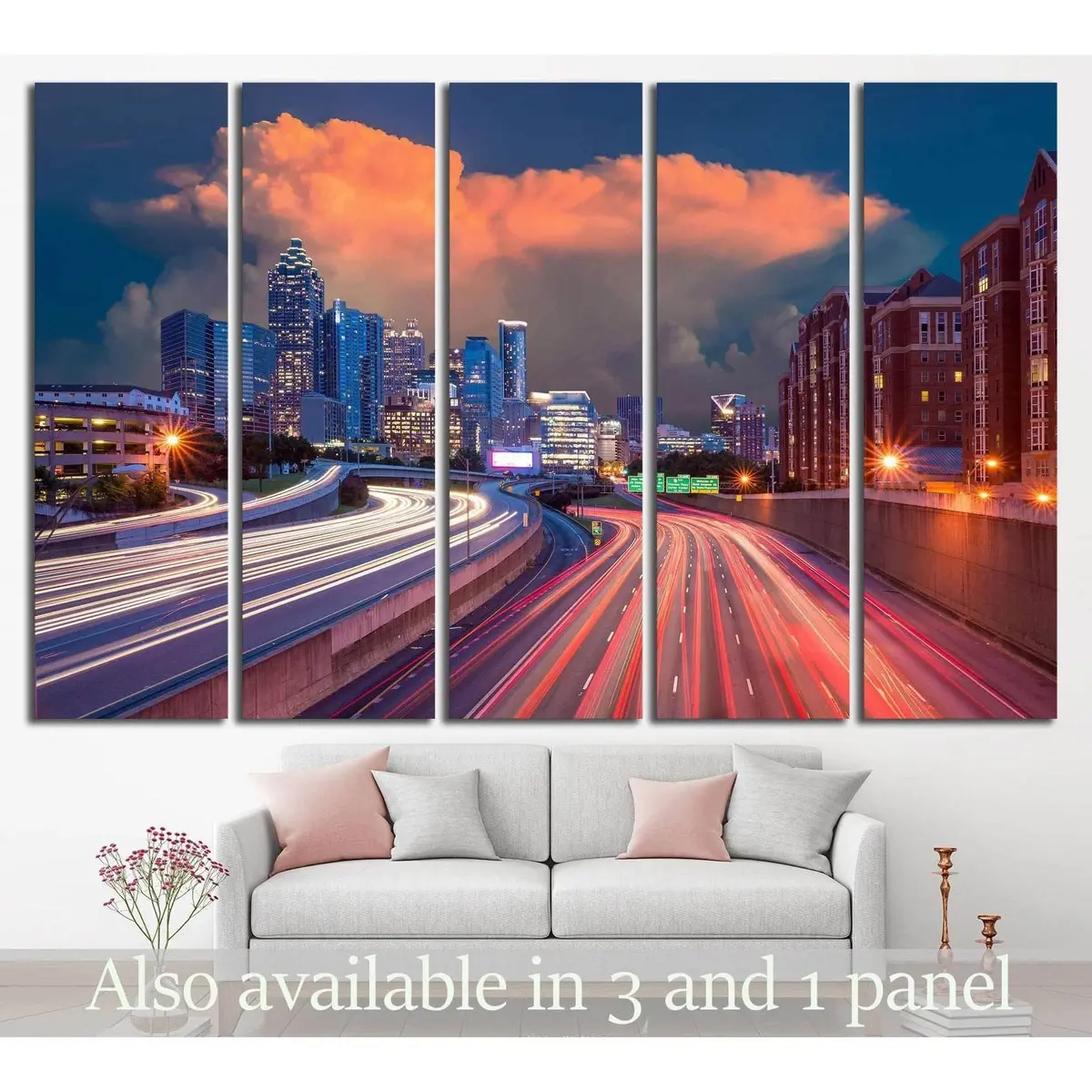 Skyline Of Downtown Atlanta, Georgia Usa №1530 Ready To Hang Canvas Print 1
