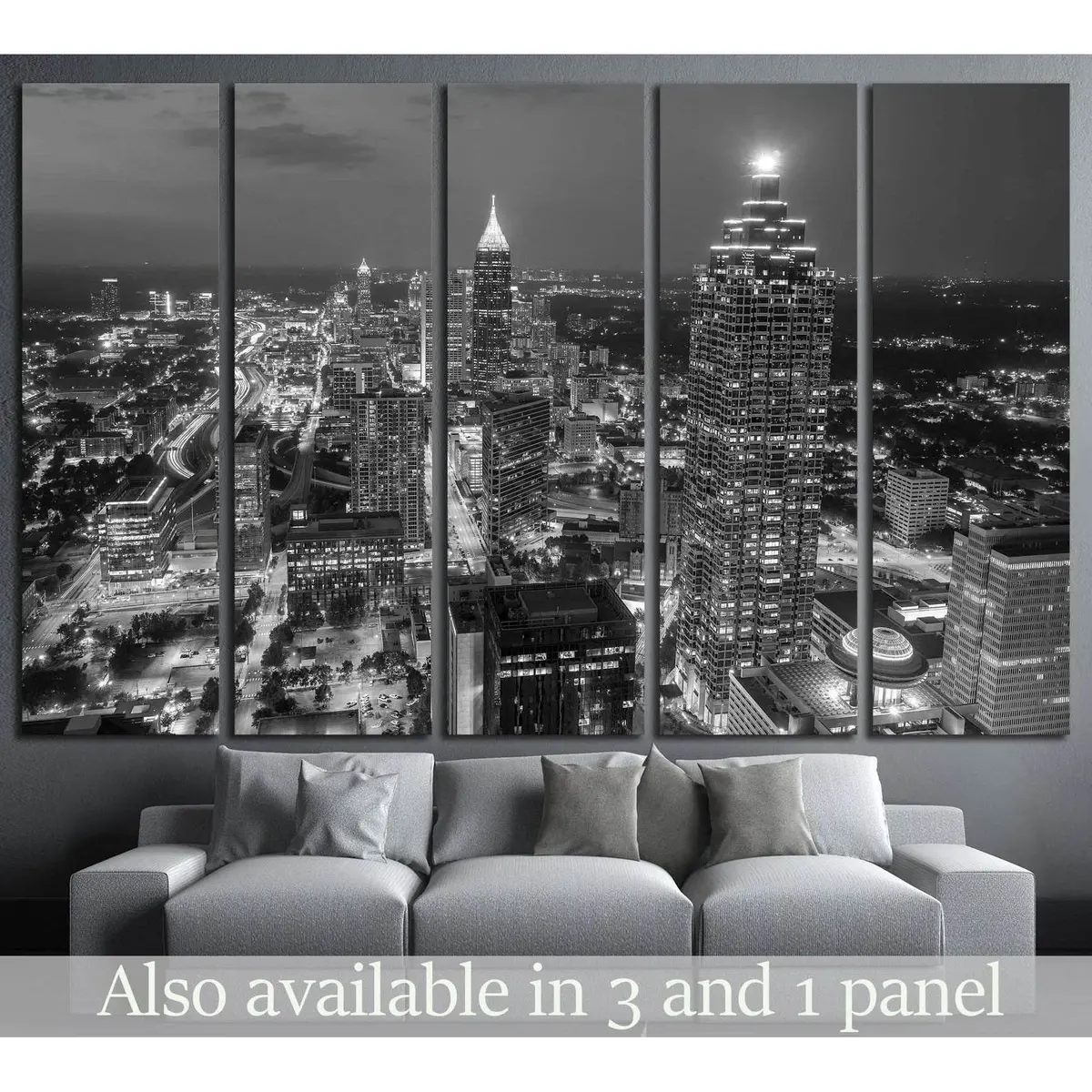 Atlanta Downtown Skyline Canvas Wall Art – Ready-to-Hang Print