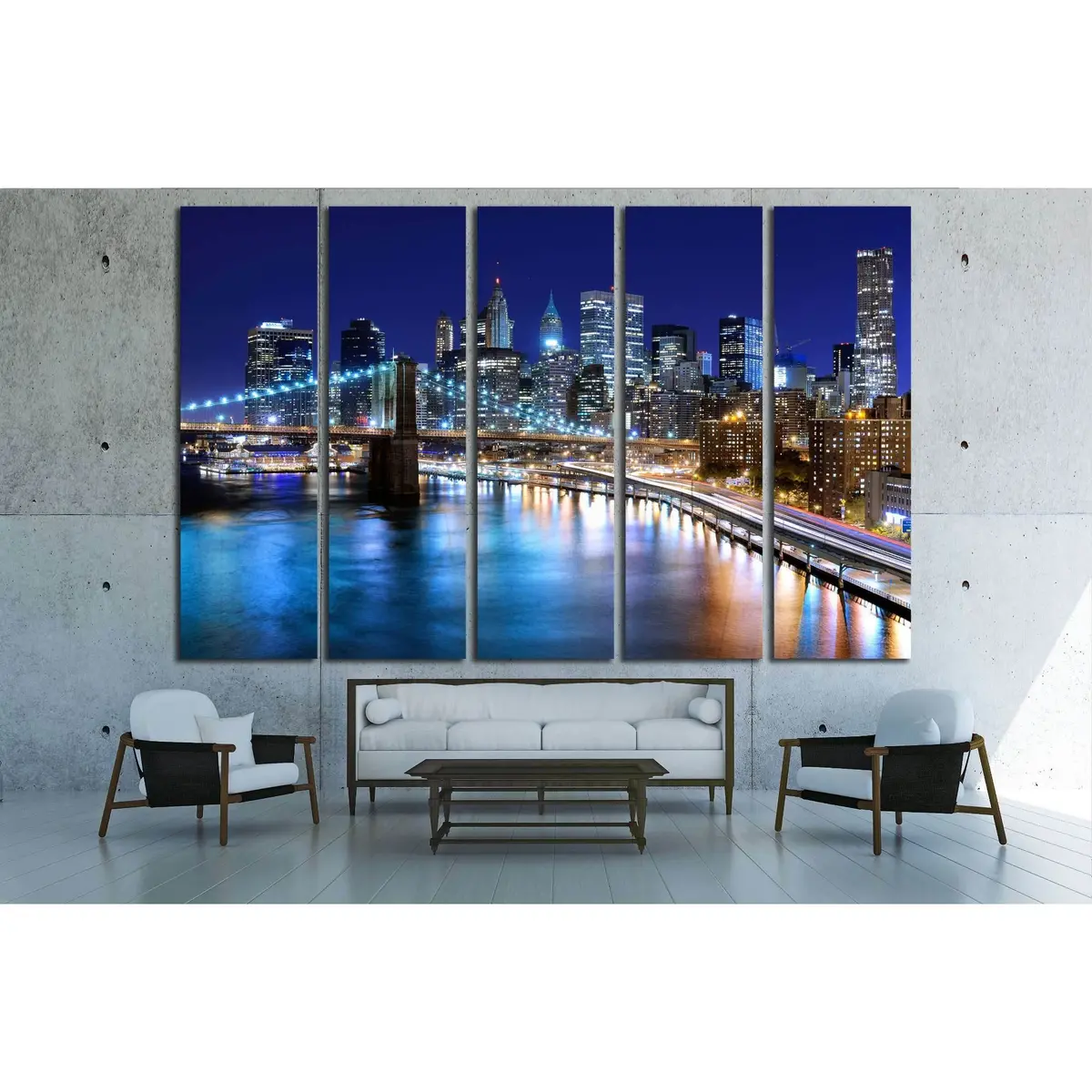 Downtown NYC Skyline Canvas Art Print #2605 – Premium Ready-to-Hang Wall Decor - Image 3