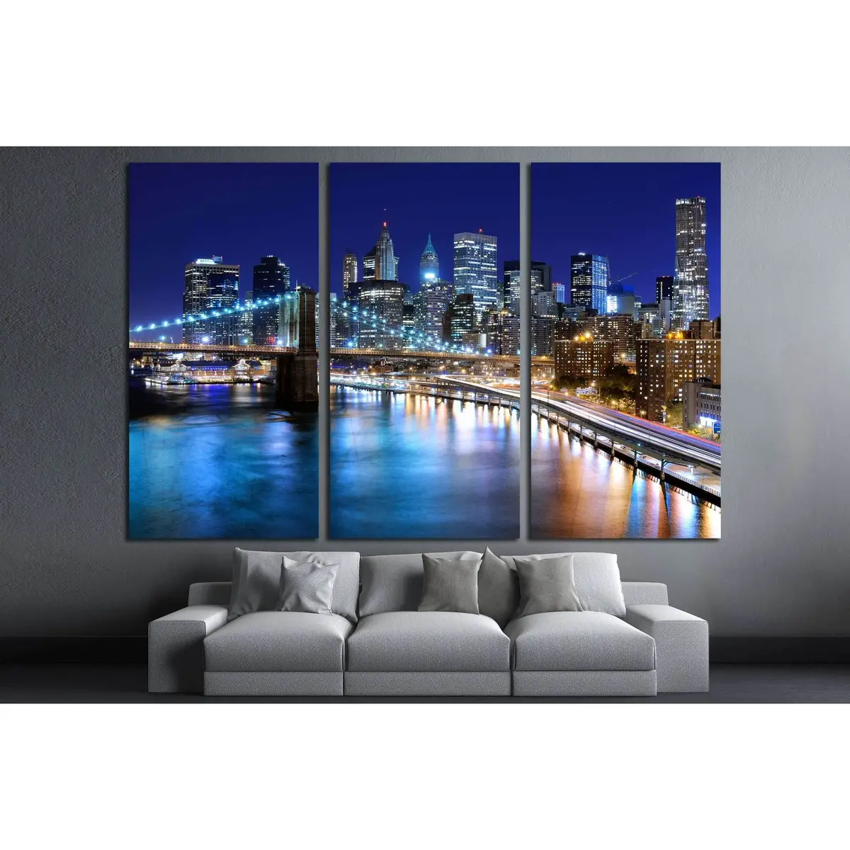 Skyline Of Downtown New York, New York, Usa №2605 Ready To Hang Canvas Print 5