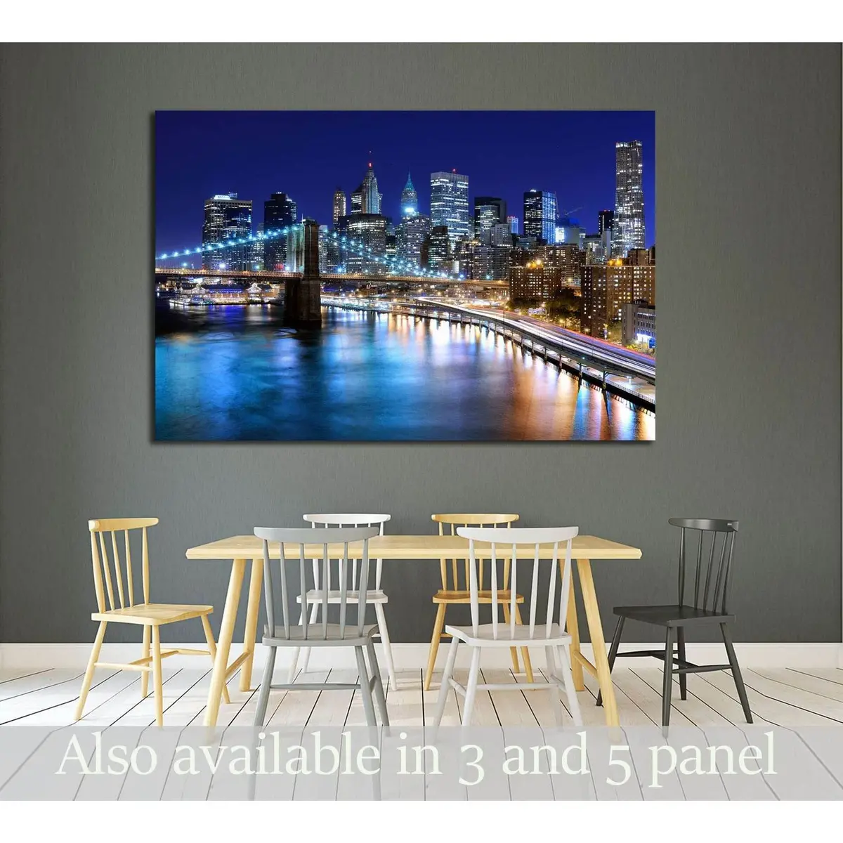 Skyline Of Downtown New York, New York, Usa №2605 Ready To Hang Canvas Print 1