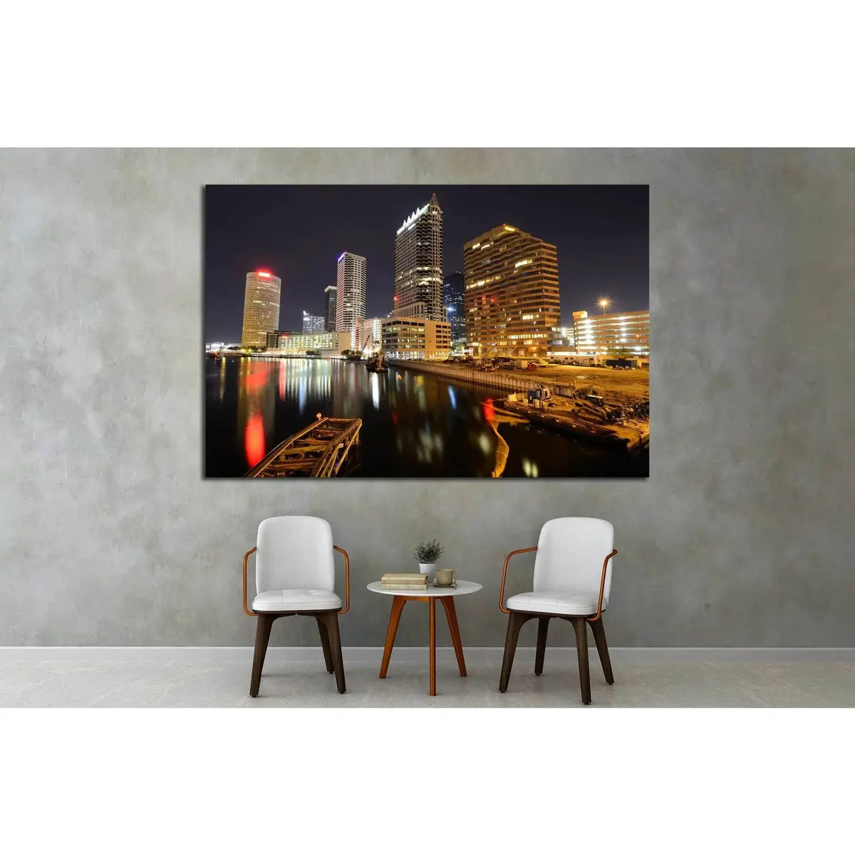 Skyline Of Downtown Tampa, Florida №1667 Ready To Hang Canvas Print 3