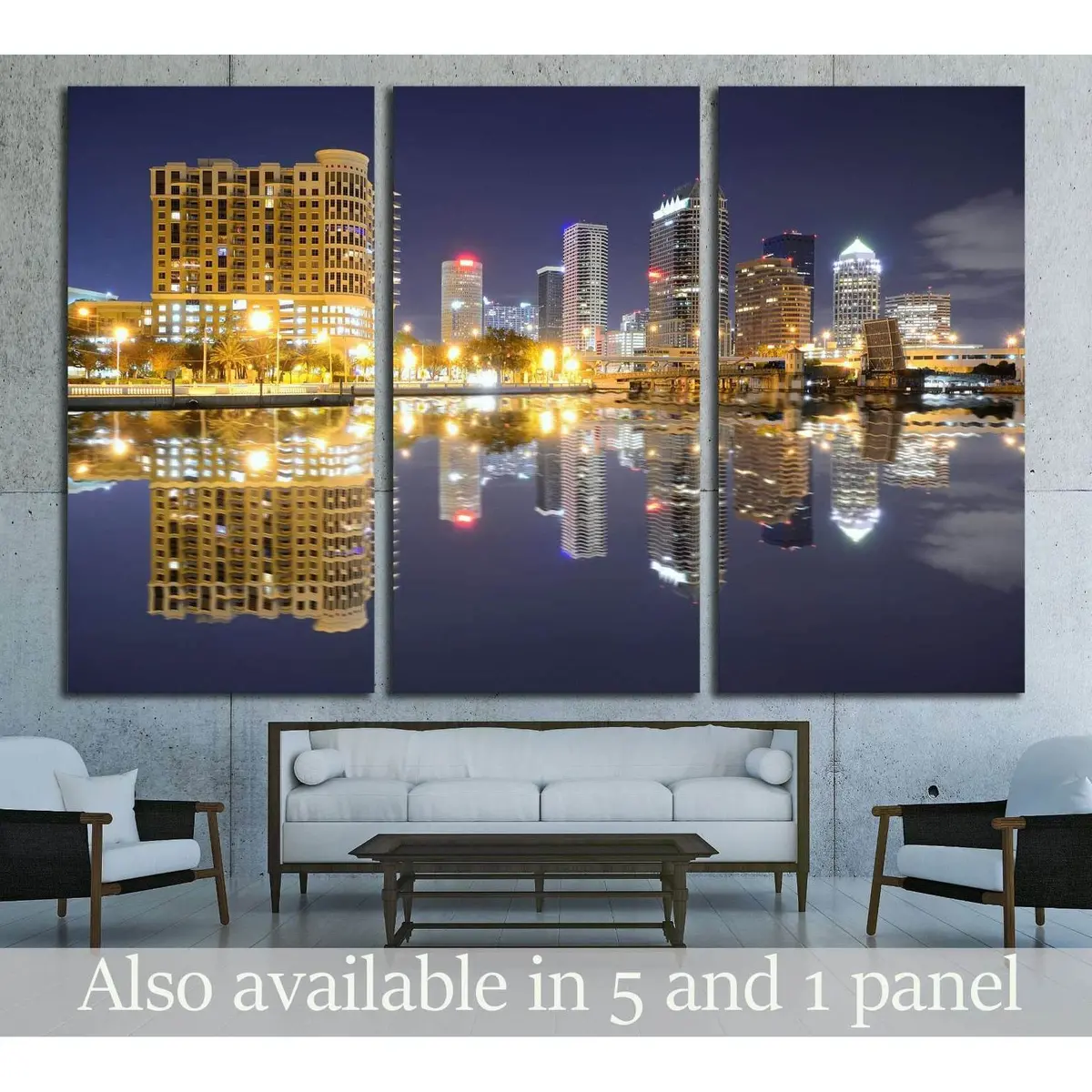 Skyline Of Downtown Tampa, Florida №1670 Ready To Hang Canvas Print 5
