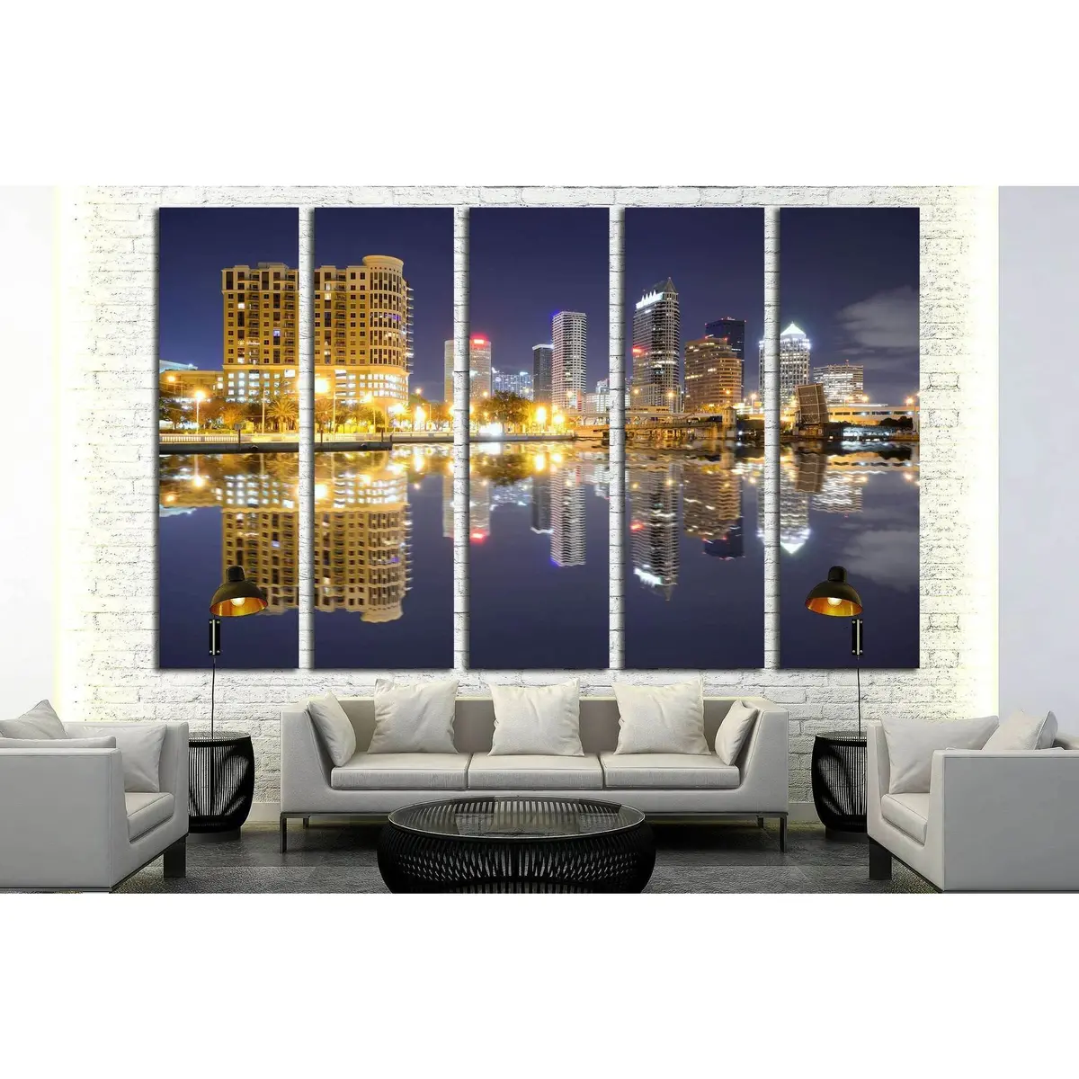 Tampa Downtown Skyline Canvas Wall Art – Ready-to-Hang Print #1670 - Image 3
