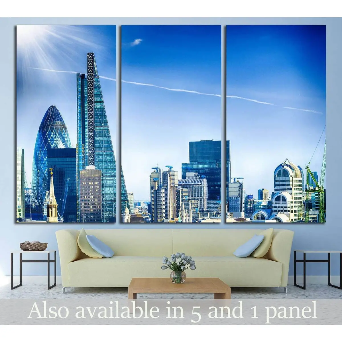 Skyline Of London №869 Ready To Hang Canvas Print 1