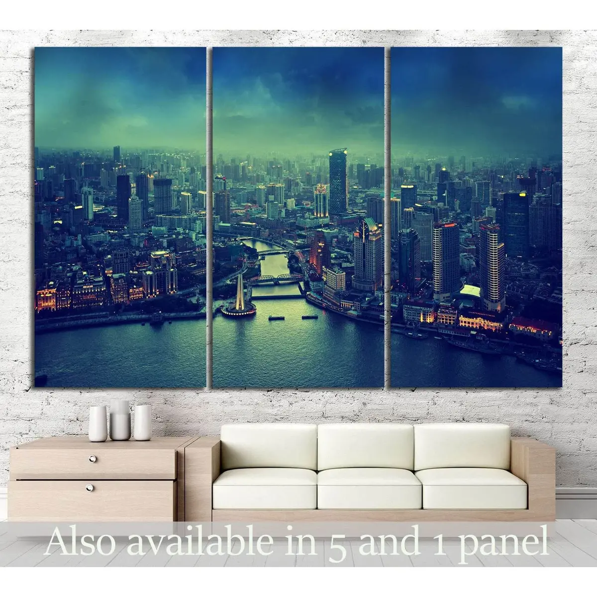 Skyline Of Shanghai №586 Ready To Hang Canvas Print 5