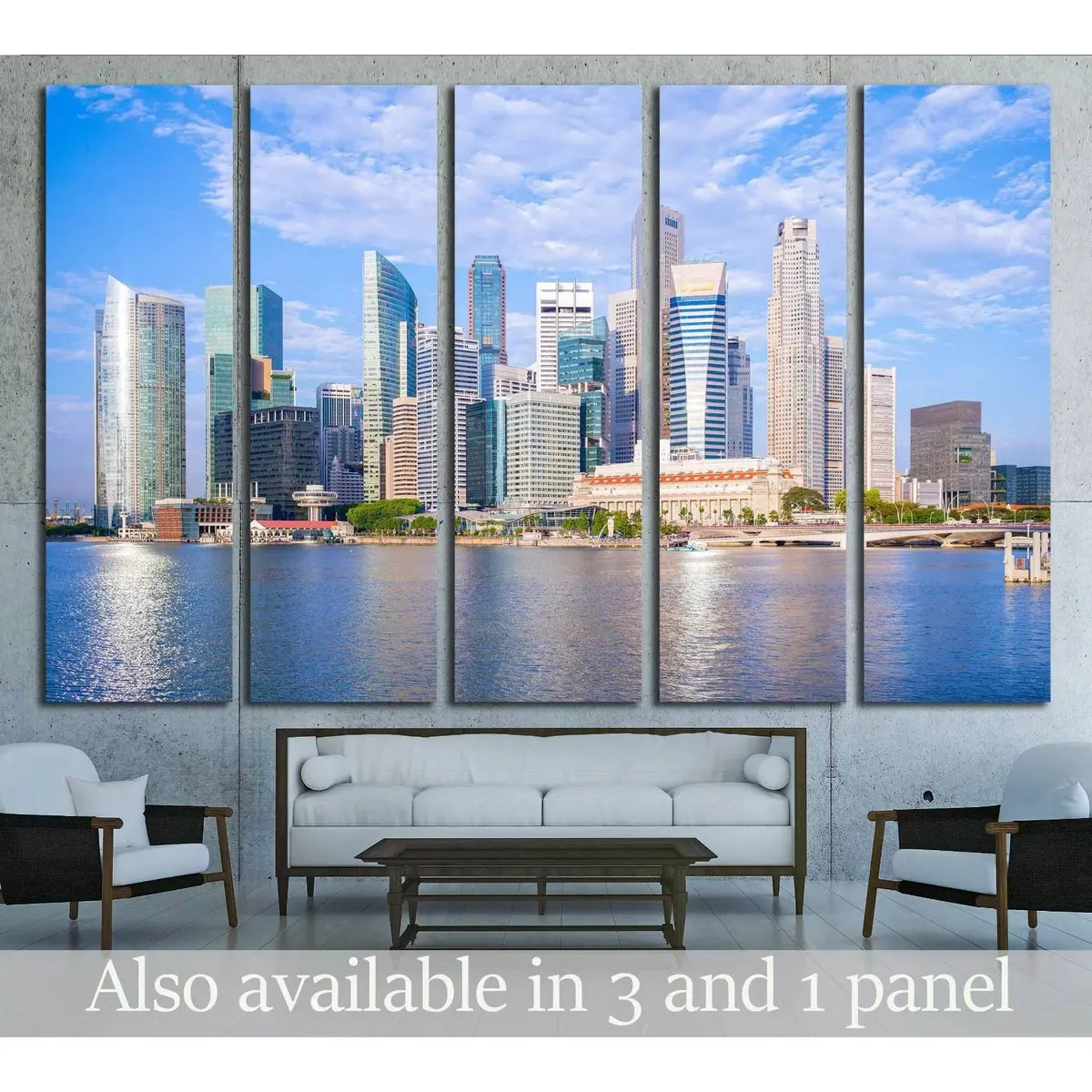 Singapore Marina Bay Skyline Canvas Art Print №1768 – Ready to Hang