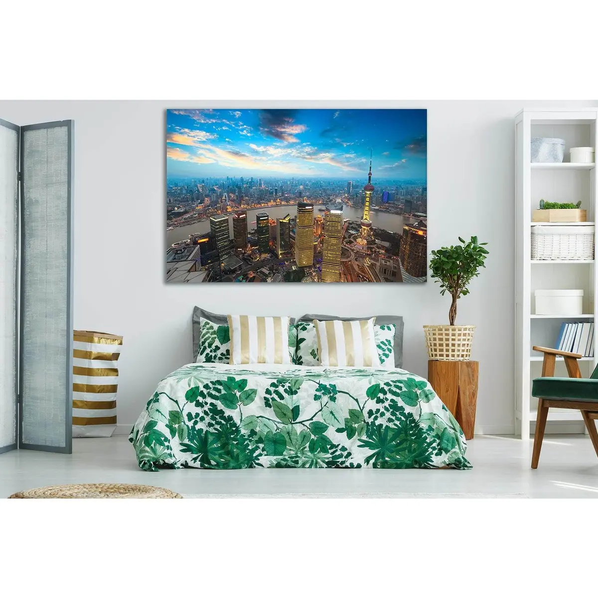 Skyline Shanghai China №Sl304 Ready To Hang Canvas Print 1
