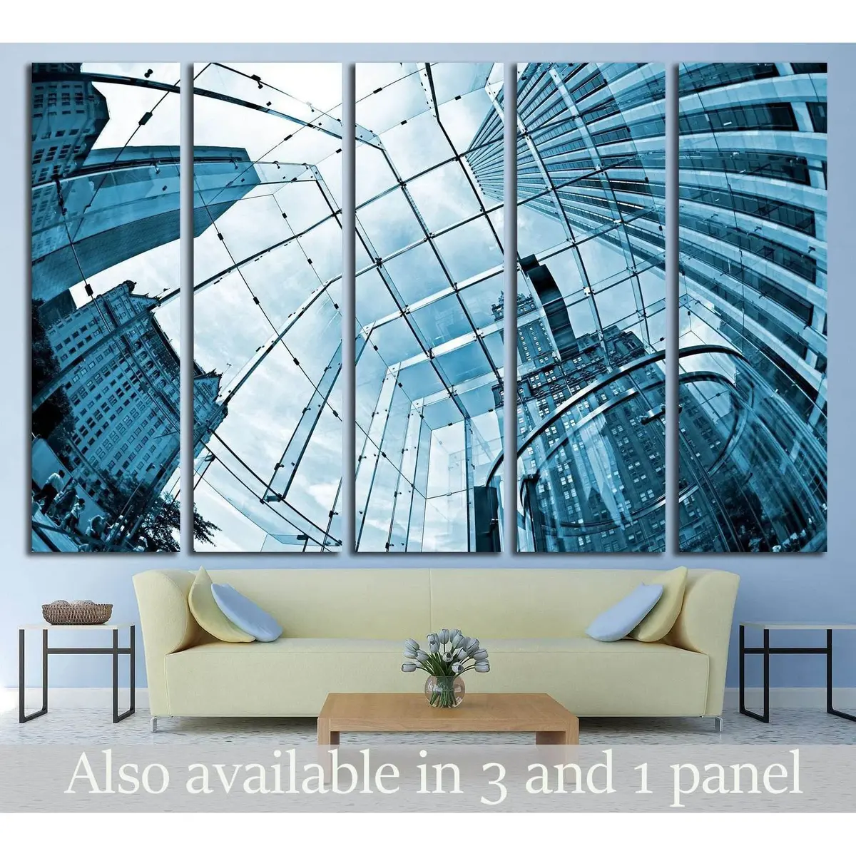 Contemporary Skyscraper Canvas Art Print #1621 – Pre-Stretched & Ready to Hang