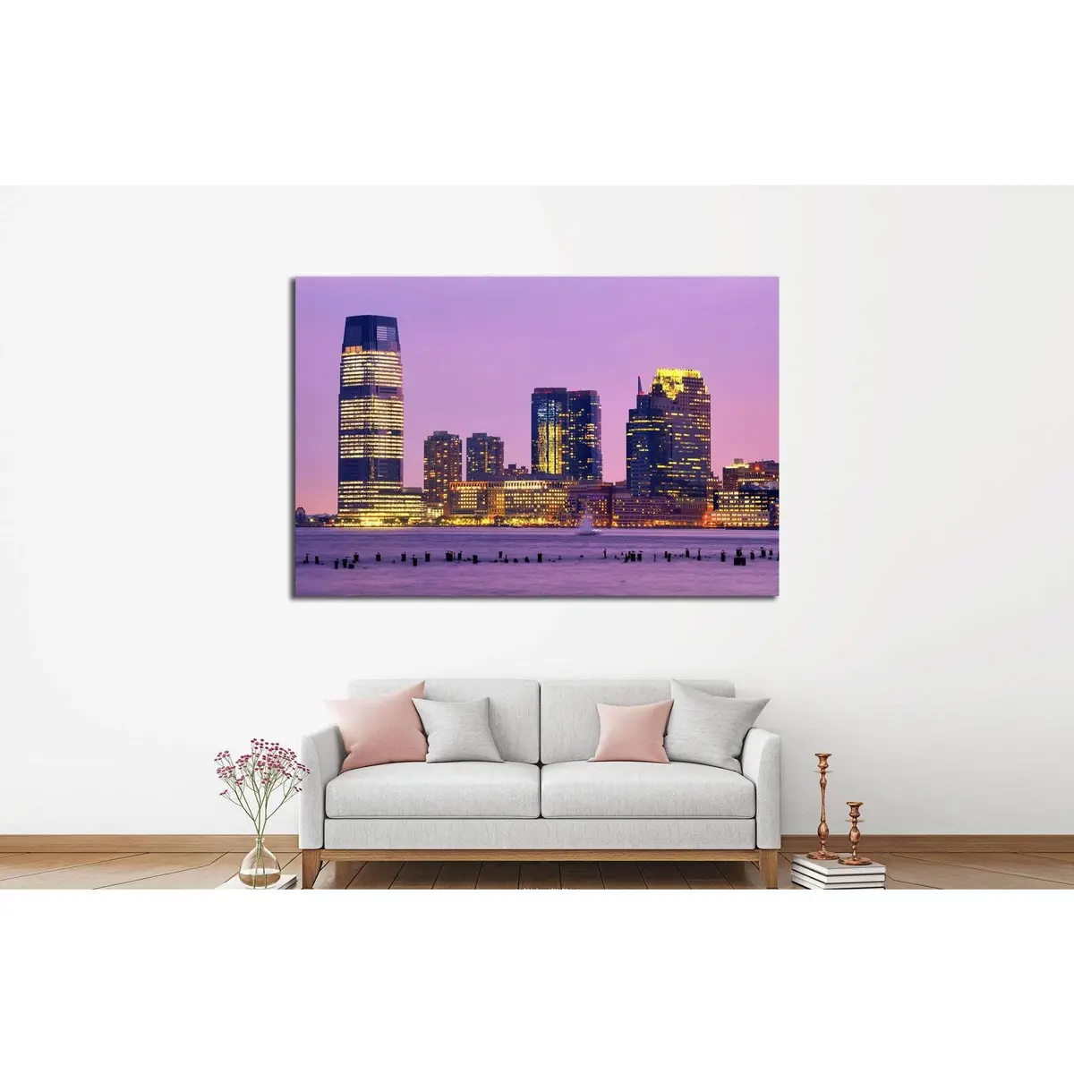Skyscrapers At Exchange Place In Jersey City, New Jersey №1668 Ready To Hang Canvas Print 2