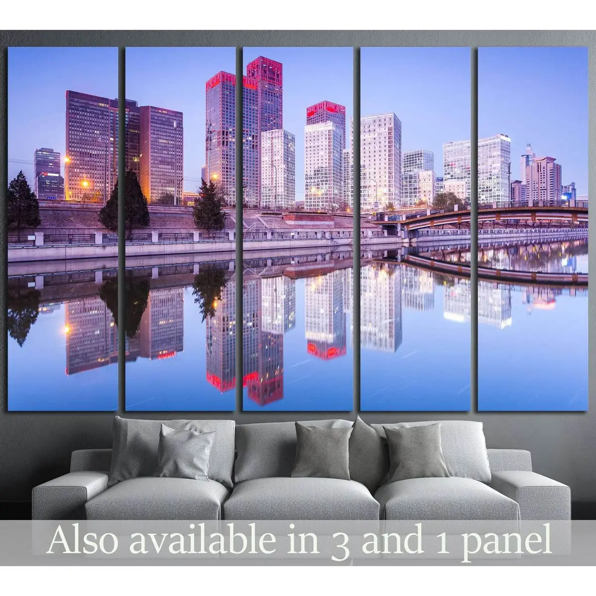 Downtown Beijing Skyline Canvas Print – Sunset Edition #1516