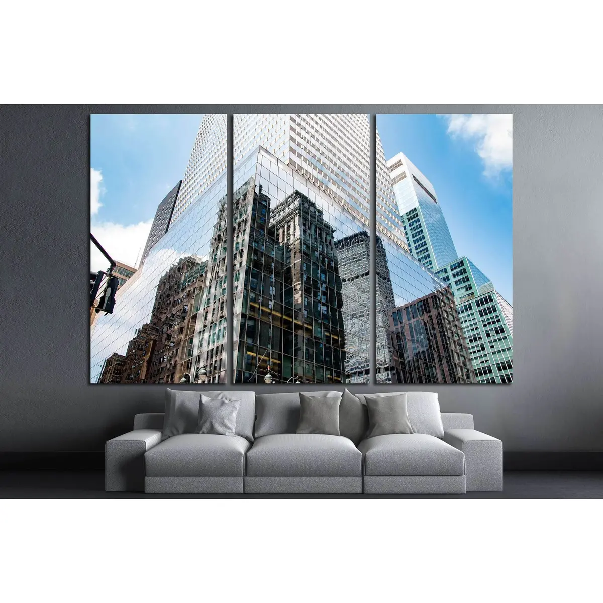 Skyscrapers In Lower Manhattan, New York City, United States №2723 Ready To Hang Canvas Print 5