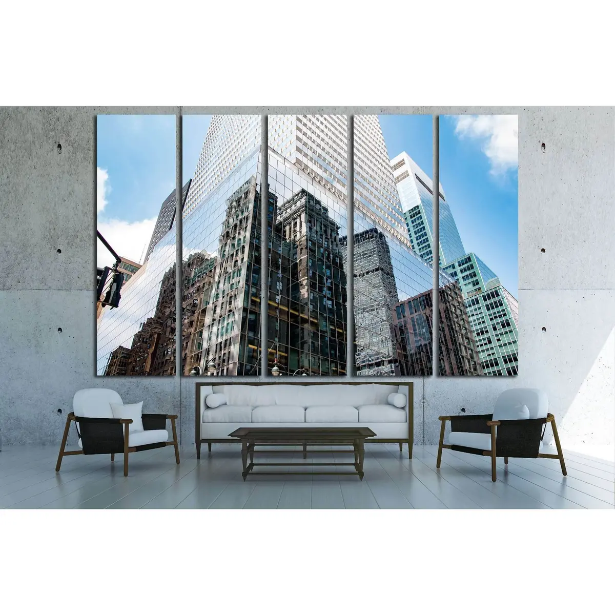 Modern Lower Manhattan Skyscraper Canvas Wall Art – Ready-to-Hang NYC Cityscape Print - Image 3
