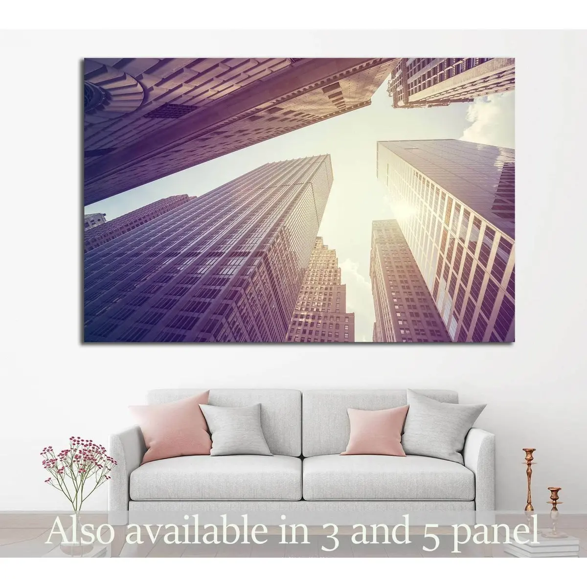 Skyscrapers In Manhattan №867 Ready To Hang Canvas Print 1