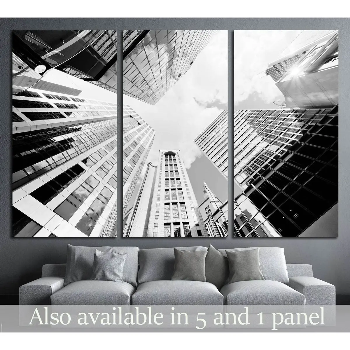 Skyscrapers Shot With Perspective №1545 Ready To Hang Canvas Print 1
