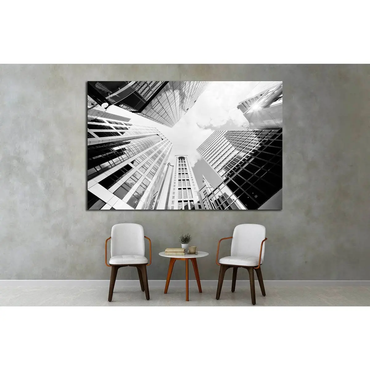 Skyscrapers Shot With Perspective №1545 Ready To Hang Canvas Print 3