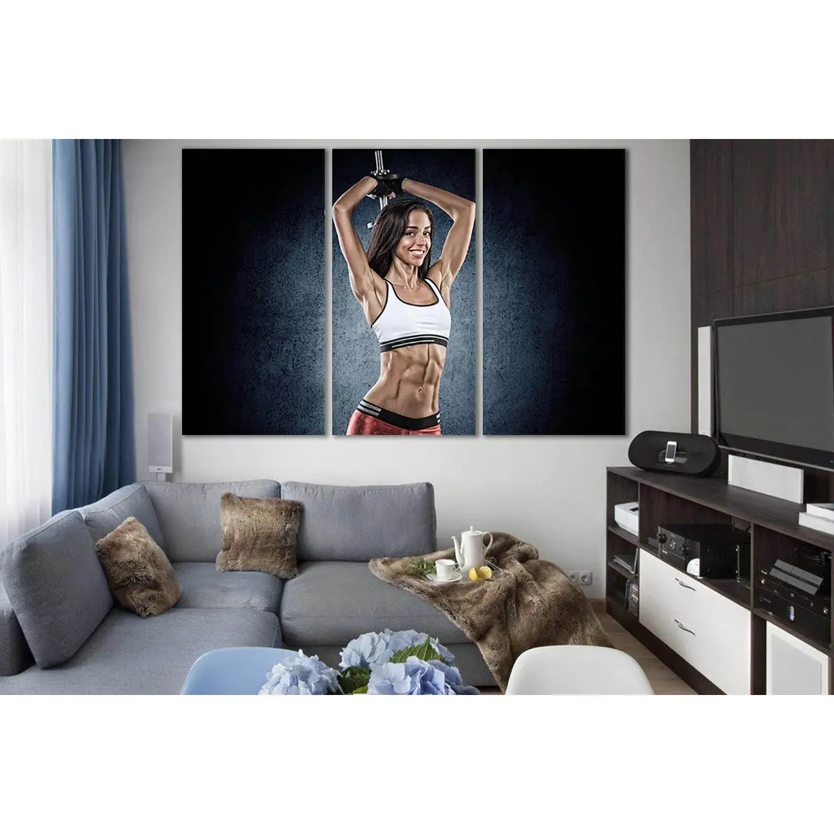 Smiling Fitness Girl №Sl904 Ready To Hang Canvas Print 5