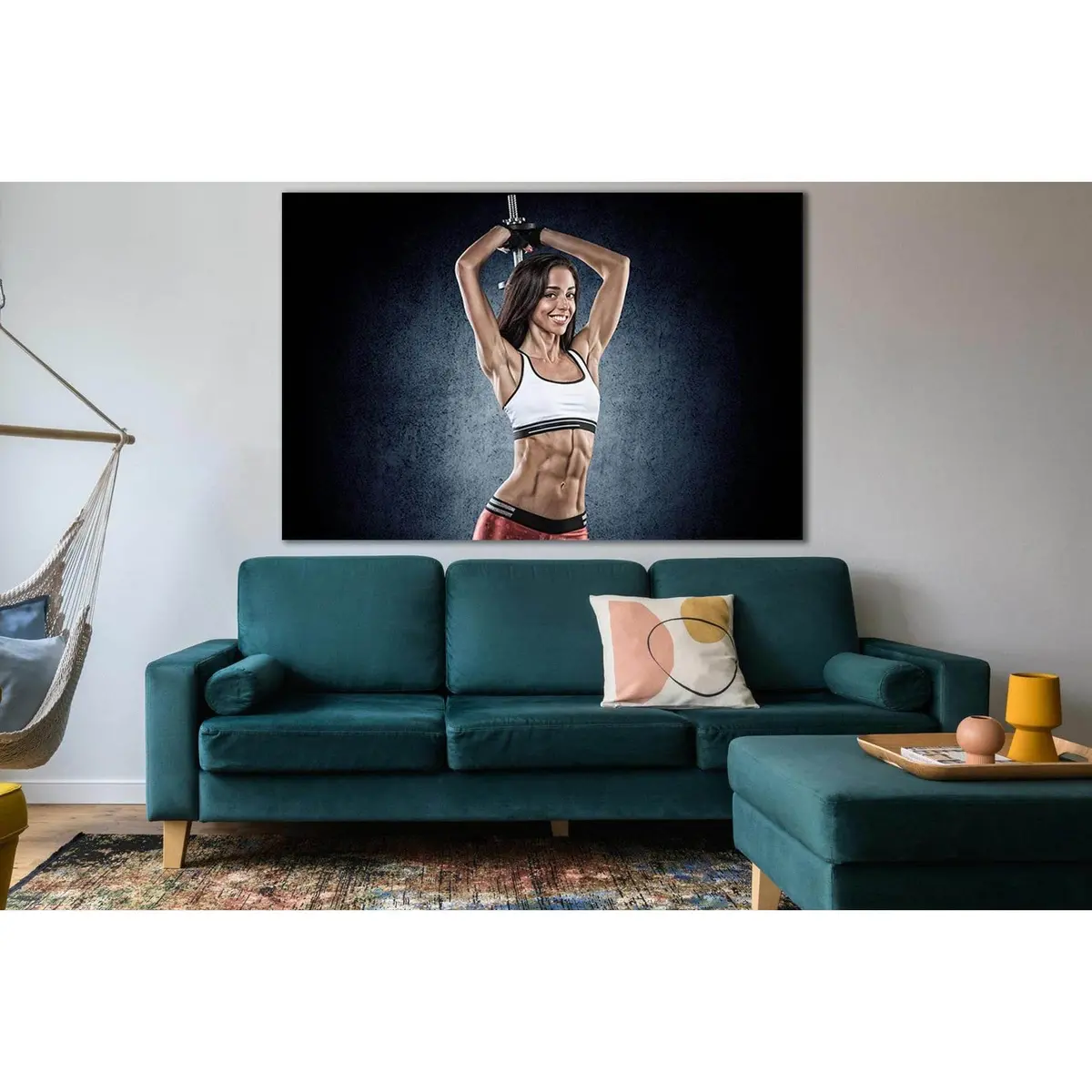 Smiling Fitness Girl №Sl904 Ready To Hang Canvas Print 2