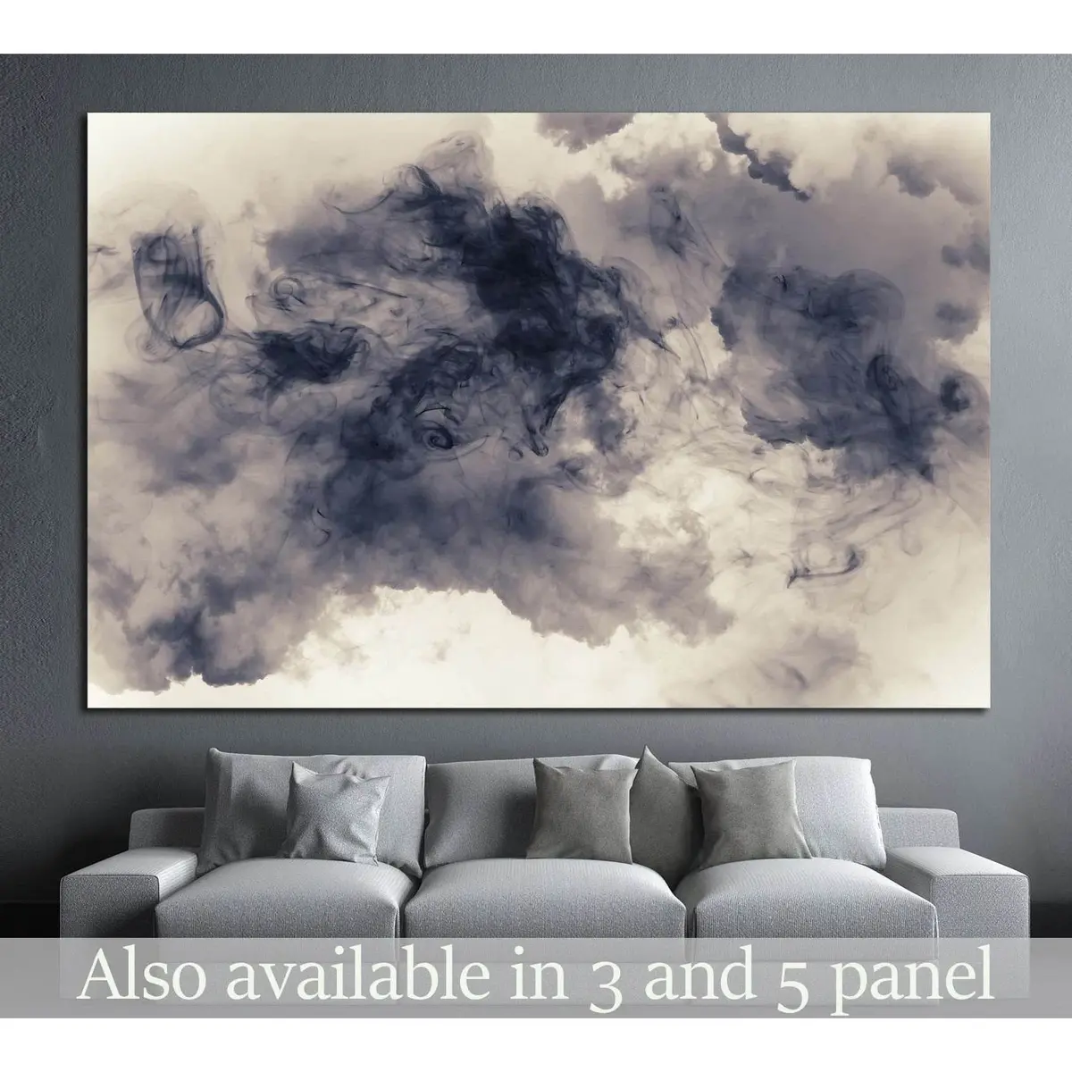 Smoke And Cloud №1049 Ready To Hang Canvas Print 1