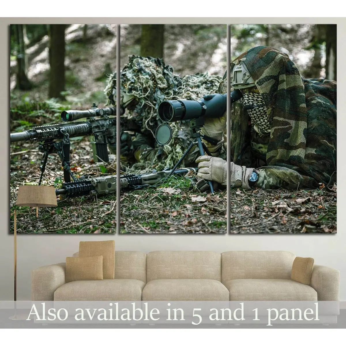 Sniper №4 Ready To Hang Canvas Print 1