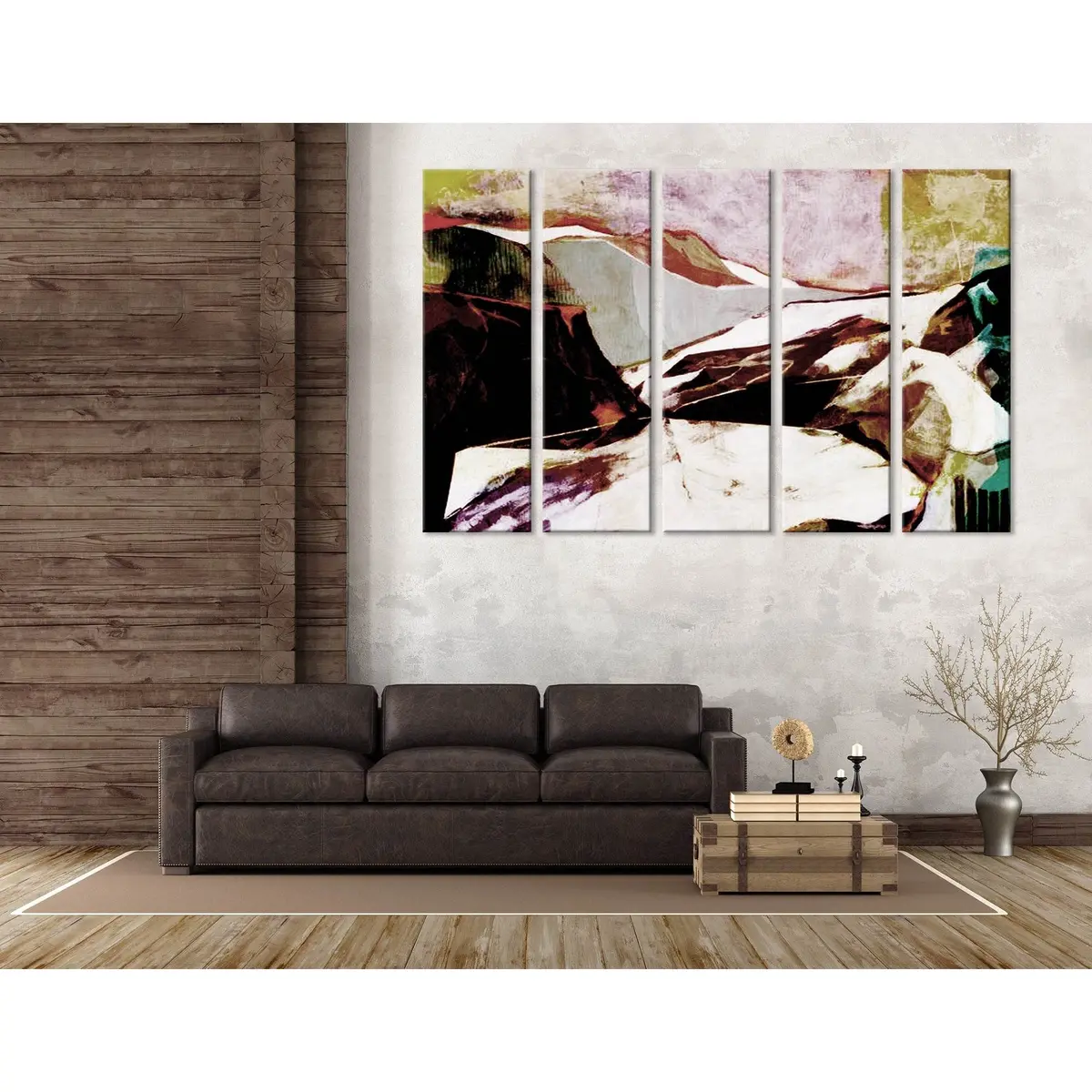 Abstract Snowy Mountain Canvas Art №04323 – Premium Ready-to-Hang Wall Decor