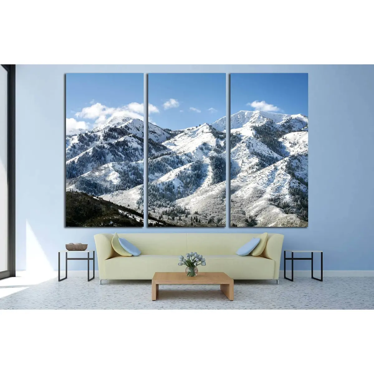 Snow Mountains And Forest №3204 Ready To Hang Canvas Print 5