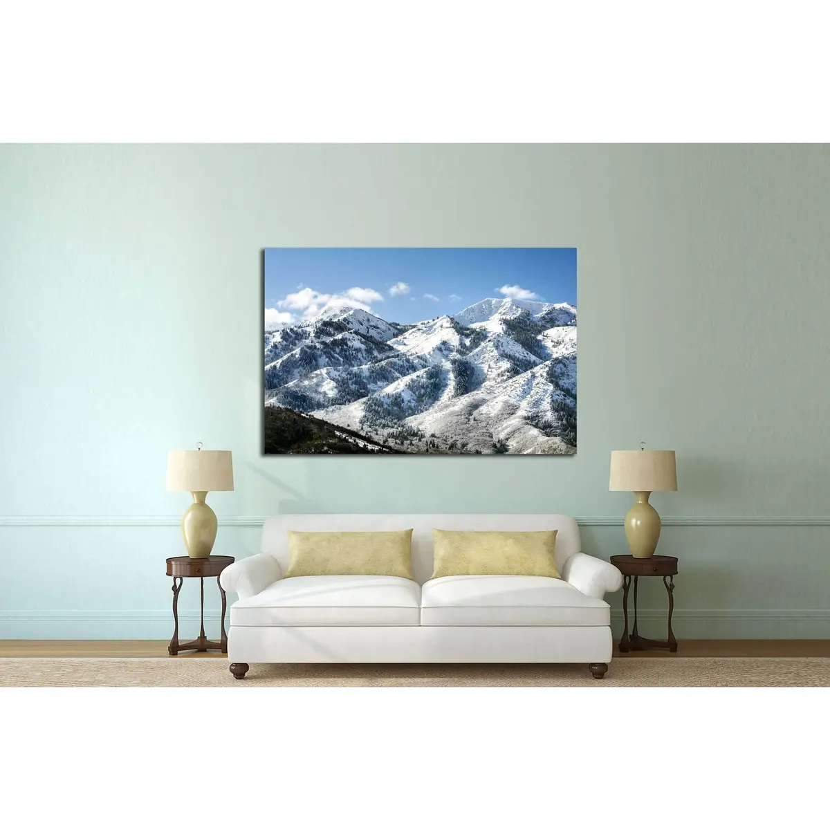 Snow Mountains And Forest №3204 Ready To Hang Canvas Print 3