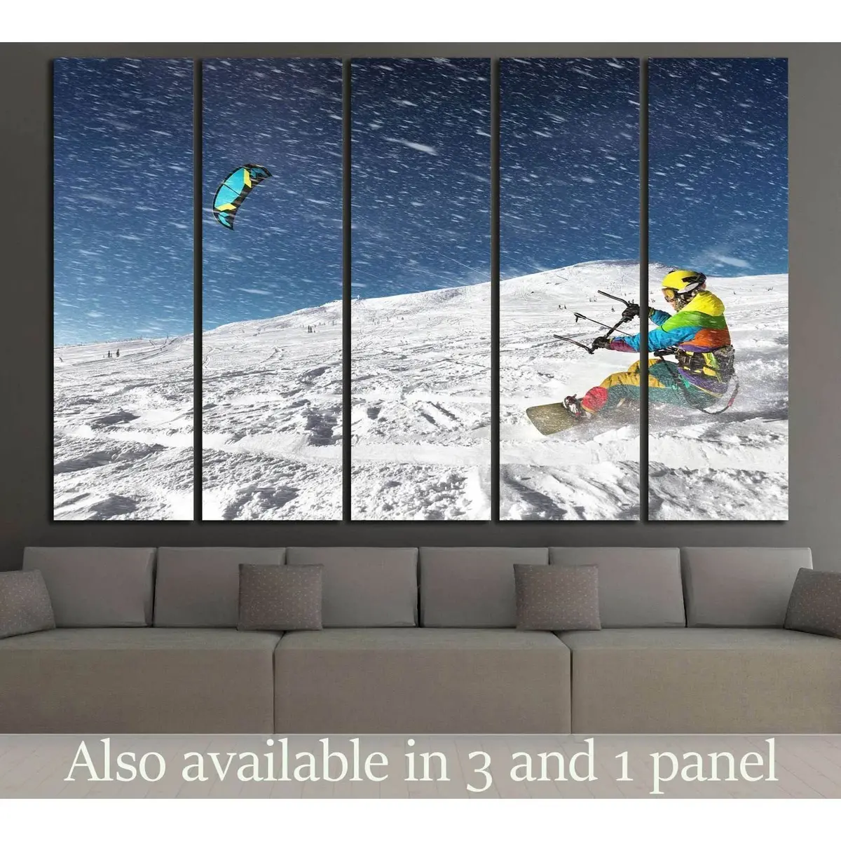 Snowboarder No. 178 Premium Ready-to-Hang Canvas Art