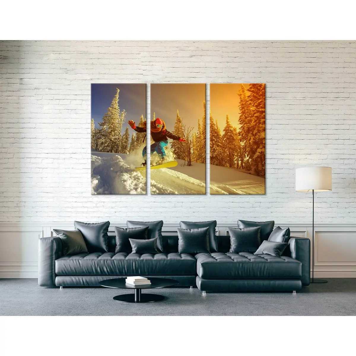 Snowboarder Jump №04451 Ready To Hang Canvas Print 5