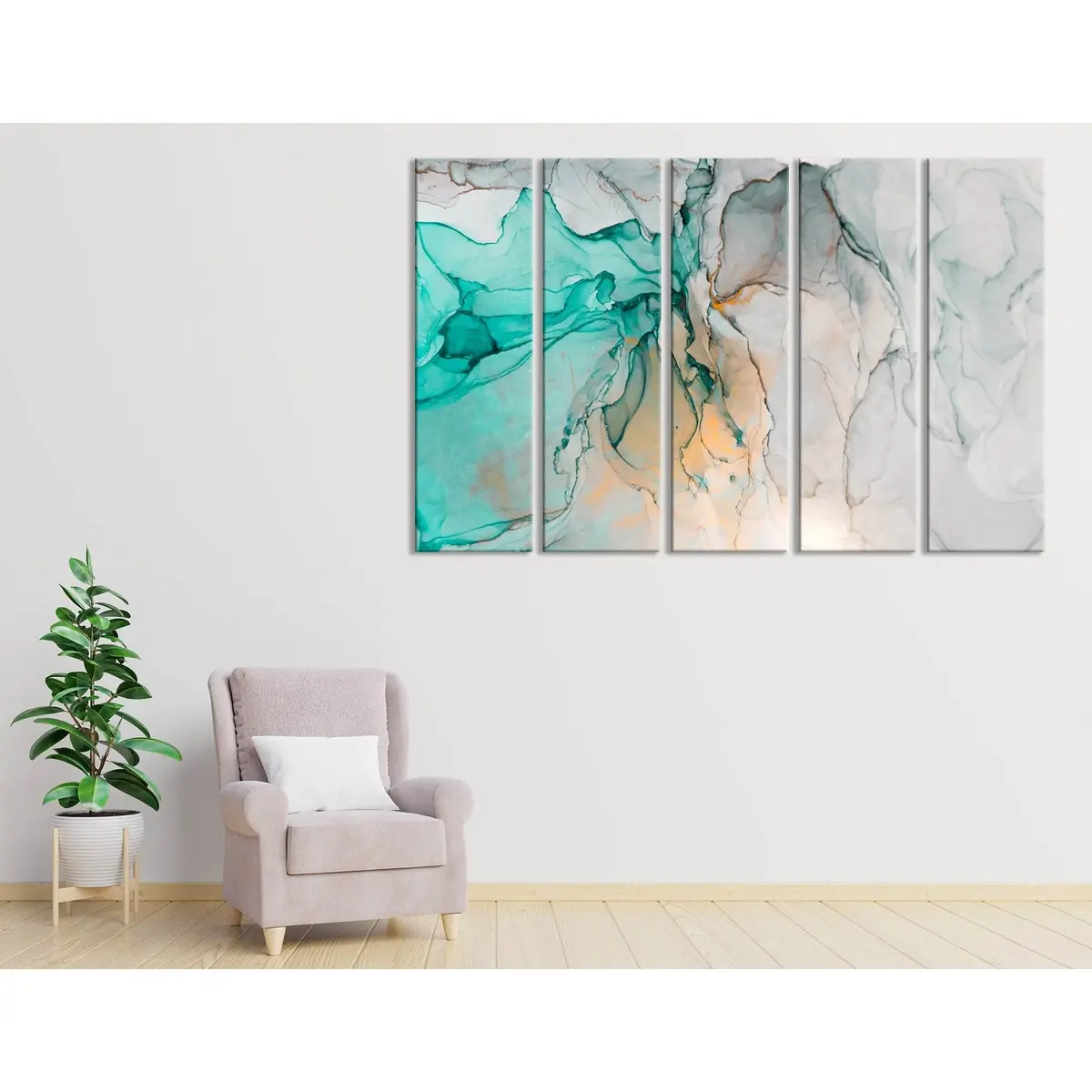 Premium Colorful Abstract Canvas Art №04347 – Ready-to-Hang Wall Decor