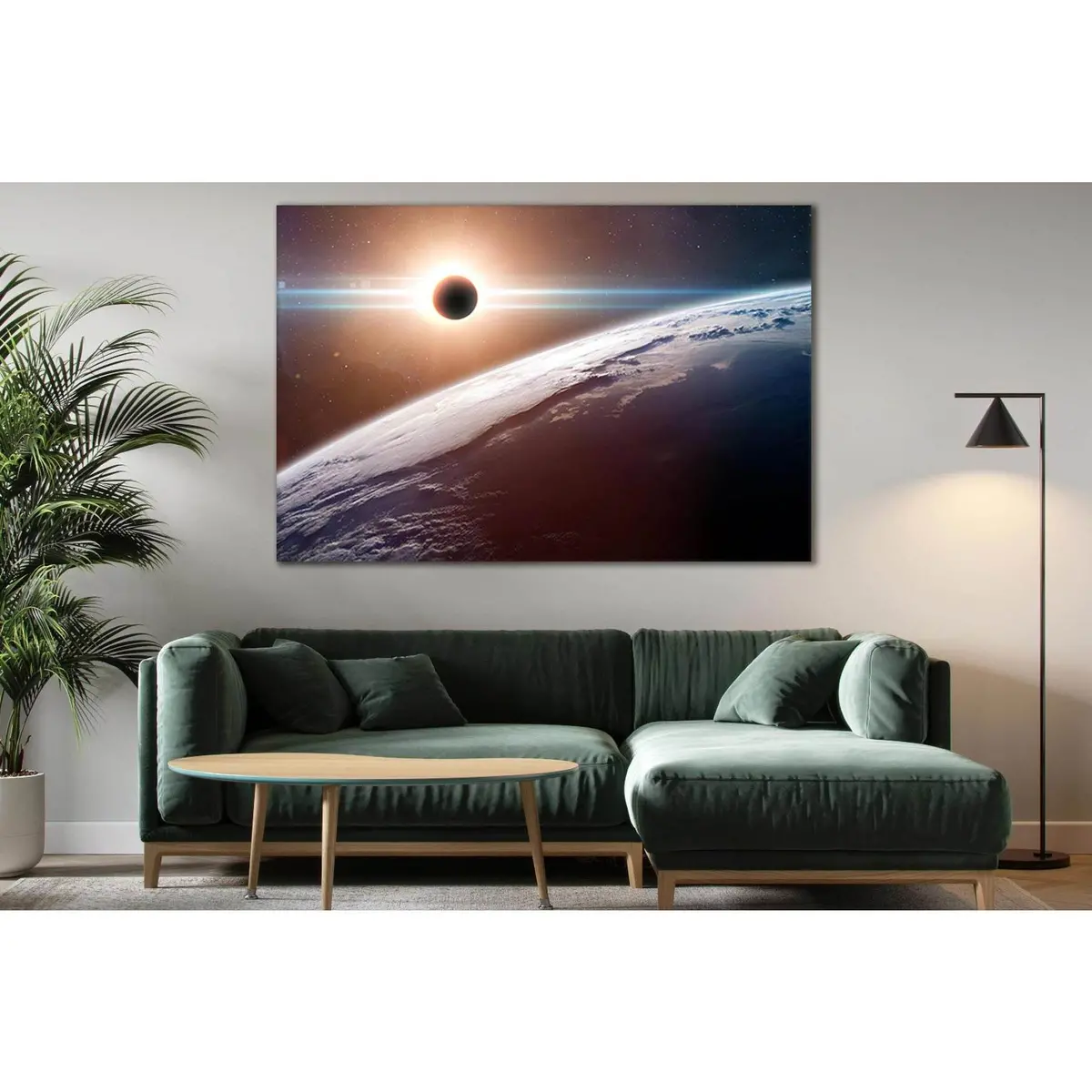 Solar Eclipse In Space №Sl429 Ready To Hang Canvas Print 2